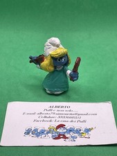 PUFFI SMURFS PUFFO SMURF PUFFETTA FAKE HARD PLASTIC CAMERETTA VESTITO VERDE