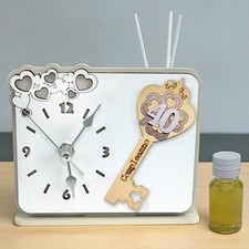 DLM-A957 Bomboniera profumatore con chiave quadrifoglio per 40 anniversareo