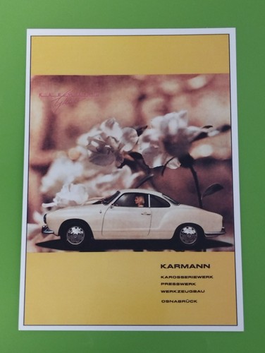 Cartolina epoca karmann - vw,
