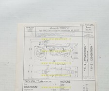 Yamaha XS 500 C 1H2 1976 scheda omologazione DGM originale Motorizzazione