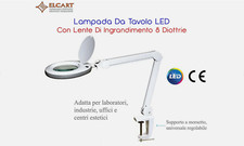LAMPADA DA TAVOLO CON LENTE DI INGRANDIMENTO DA 8 DIOTTRIE ILLUMINAZIONE LED