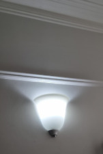 Lampada da parete vintage vetro scanalato opale illuminatore e27 - stile Doria Leuchten