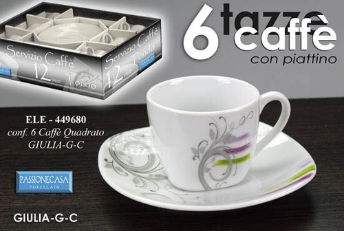 Set tazzine caffè 6 - 6, +