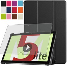 SMART COVER + VETRO PROTETTIVO PELLICOLA VETRO HUAWEI MEDIAPAD M5 LITE 10 10.1" CUSTODIA -3