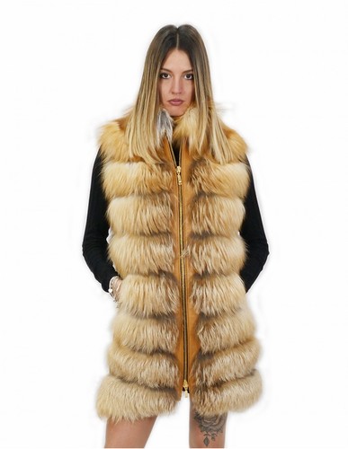 Gilet volpe colore naturale