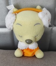 Peluche pupazzo Disney Winnie the Pooh baby con paraorecchie 15 cm