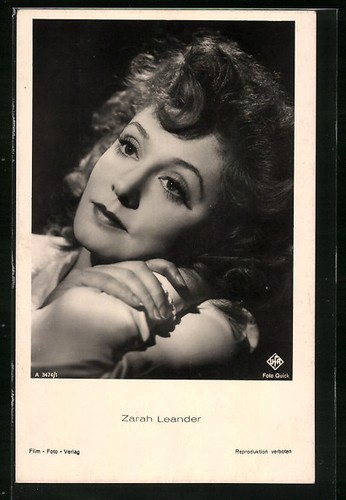 Cartolina attrice zarah - cartolina,