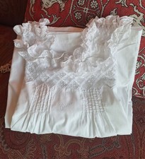 Antico Abito Camicione Ricamo A Mano E Tombolo Primi900  Perfette Condiziononi.