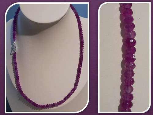 Collana ametista rosa montata
