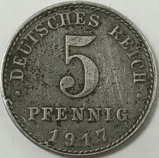 Germania Piccola Moneta 1917 Circolata