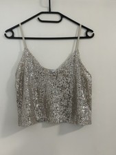 Top Paillettes Ibiza Argento