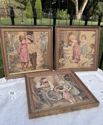 Arazzi belgi vintage set