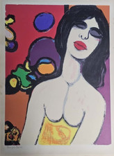 Serigrafia Pompeo Borra Figura Femminile Firmata a Matita Tiratura 29/50 '900