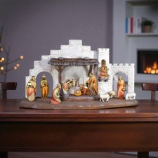 Presepe completo in legno con