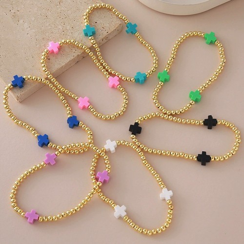 Bracciale pop cross elastico - bracciale,