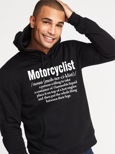 Felpa con cappuccio moto