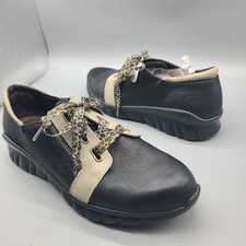 Sneakers stringate Naot in pelle Elios scarpe in morbida pelle nera antiscivolo 8/39