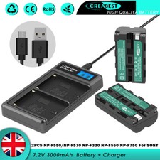 2X Batteria 3.0AH NP-F550 +