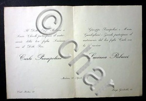 Biglietto invito nozze carlo - biglietto,