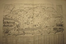 XVIII secolo Noveau plan de la ville de Rome - Pianta di Roma Moderna Mappa Map