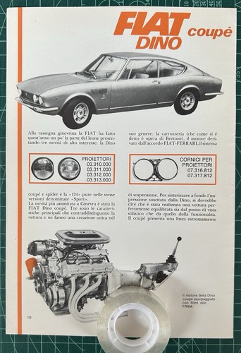 Rara pubblicità fiat - fiat, dino