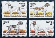 NEVIS DOG STAMPS SET DI 4 MNH