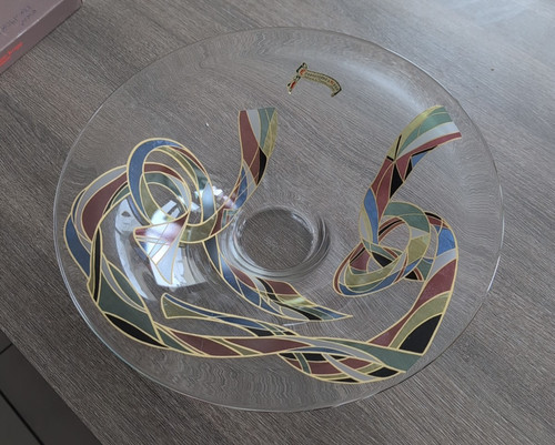 Centrotavola vetro decorato - vetro, a