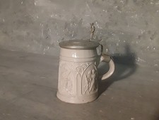 Antico Boccale Da Birra Bavarese In Gres 