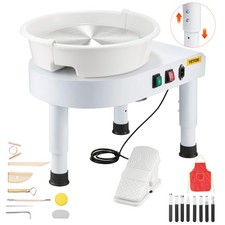 VEVOR Tornio per ceramica da 28 cm, macchina per tornio in ceramica, bianco