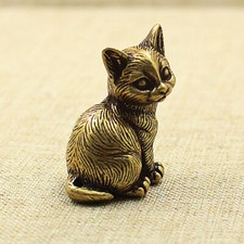 Statuina gatto ottone gattino