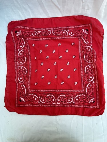 Bandana vintage rosso quadrato - bandana,