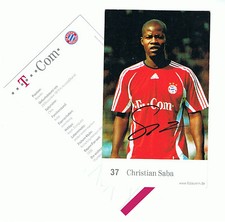 Cartolina Christian Saba 06/07 cartolina speciale! Bayern Monaco con Ag. originale molto RARO