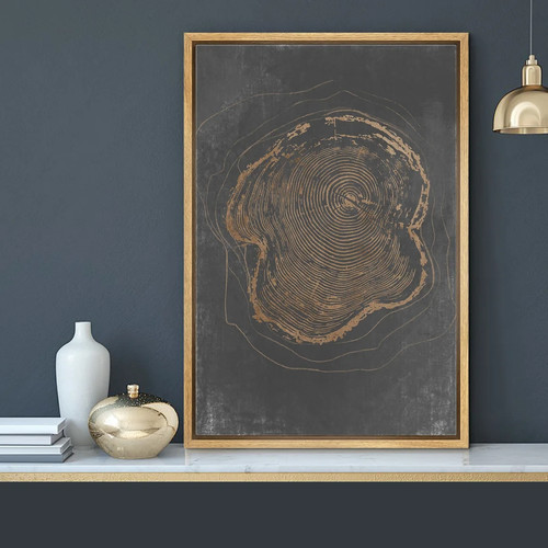 Anello albero grigio scuro