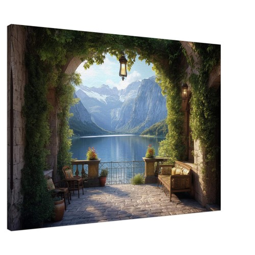 Quadro idilliaco paesaggio