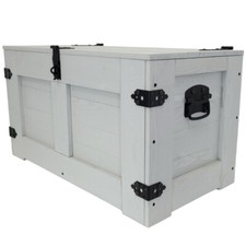 Cassapanca grigia grande in