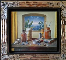 Antonio  Nunziante, maiolica dipinta cm 30x35
