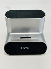 iHome IHM18-A-A Sistema di altoparlanti stereo argento utilizza 4 (batterie AA) USATO