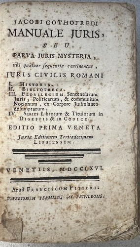 Jacobi gothofredi manuale - jacobi,