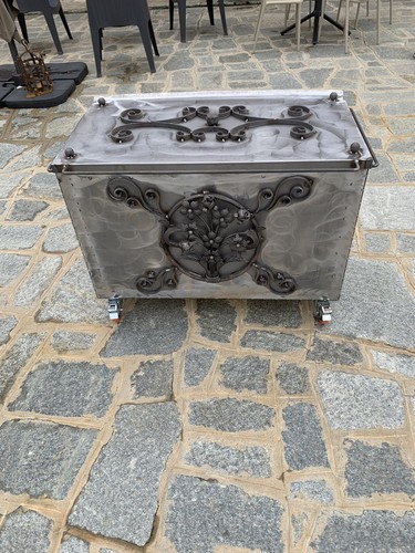 Porta legna ferro lavorato - legna,