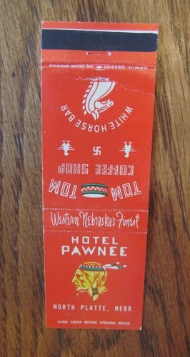 Indian matchbook - indian, on