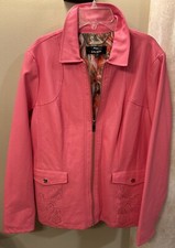 Dennis Basso Faux Leather Long