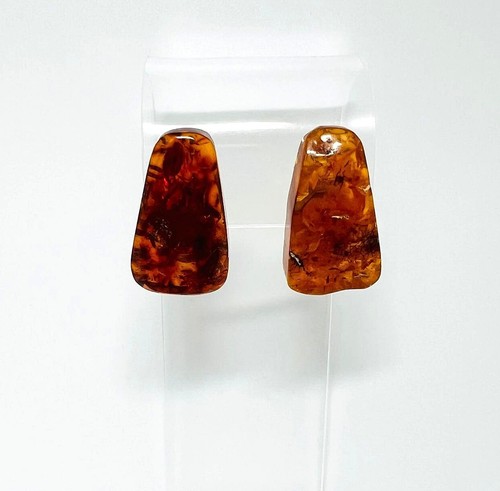Orecchini ambra clip - , vintage
