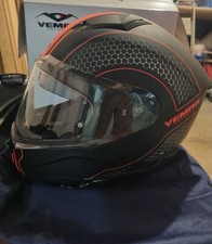 CASCO MOTO MODULARE APRIBILE VEMAR SHARKI HIVE NERO OPACO ARANCIONE FLUO TG L