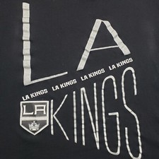 Top LA Kings donna piccolo nero NHL manica corta scollo a V