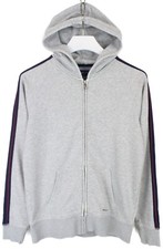 GANT Felpa Uomo MEDIUM Con Zip Completa Tasche Logo Melange Grigio