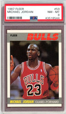 Biglietto MICHAEL JORDAN " 1987 " FLEER #59 2° anno !!  GRADO " PSA 8 " INVESTIRE $$