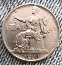 ITALIA 1 Lira 1922 Níquel