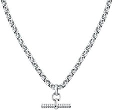 Collana Morellato Abbraccio SAUC11 Acciaio e bronzo color argento con cristalli