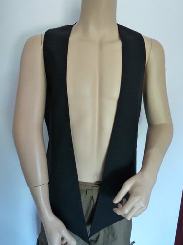 Gilet drappeggio nero trendy - gilet,