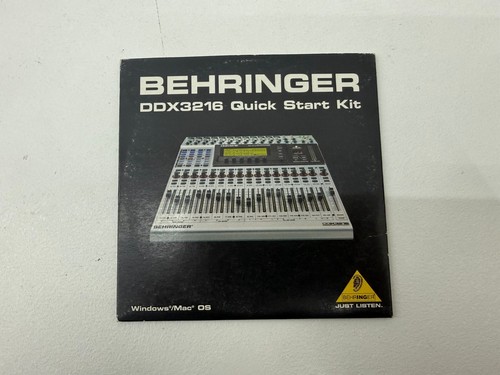 Behringer ddx3216 quick start - quick,